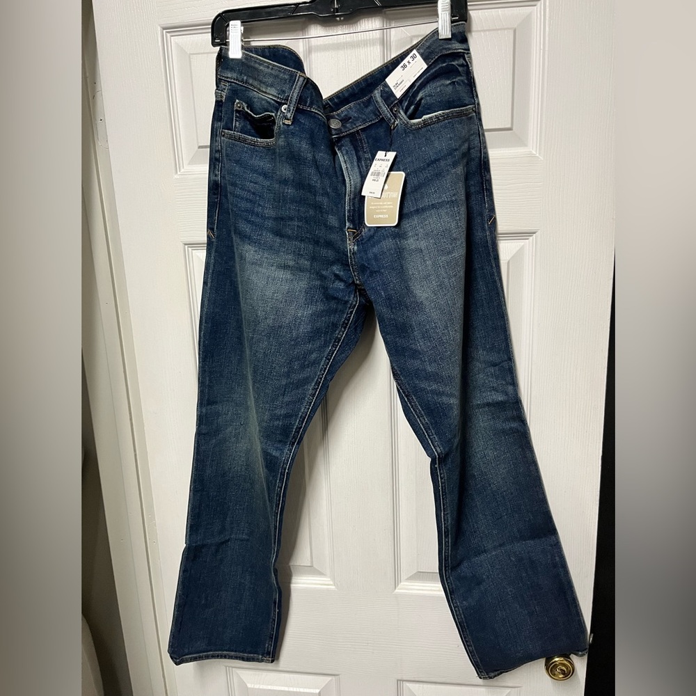 Express slim straight jeans